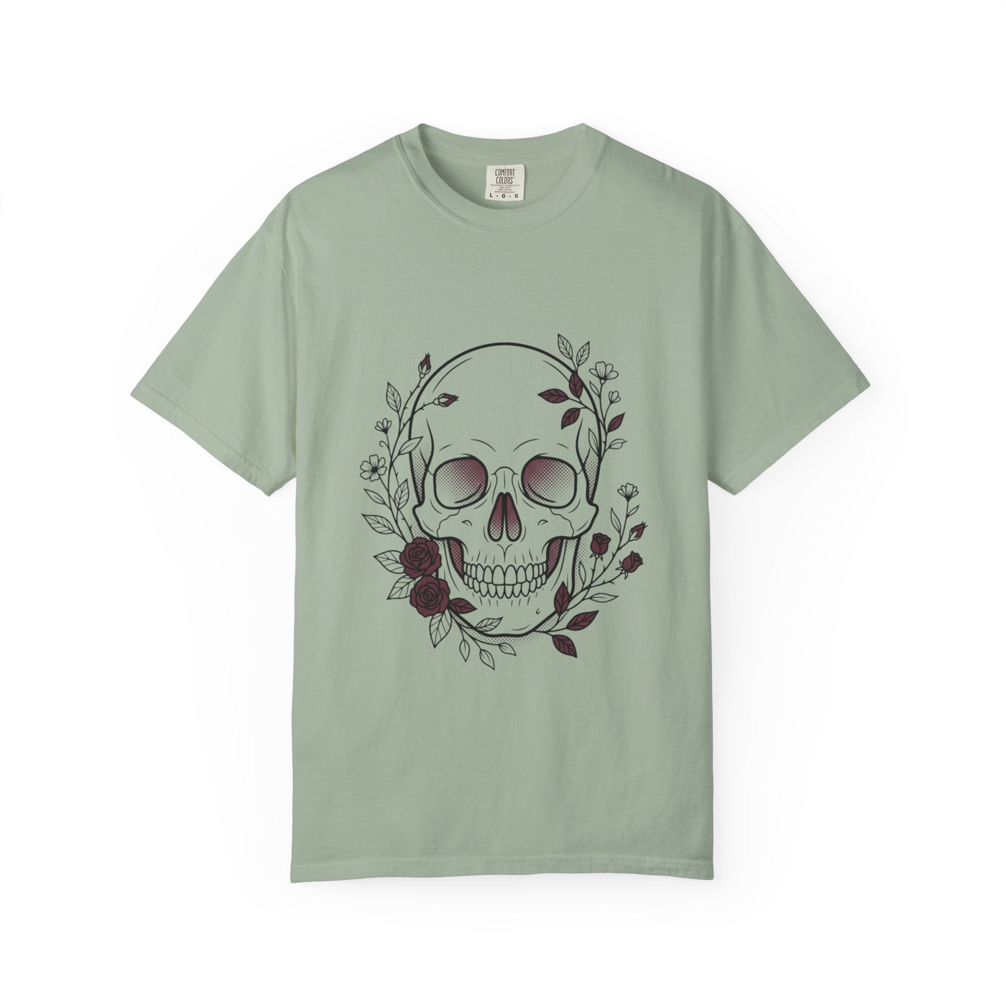 Skull & Floral Graphic T-Shirt