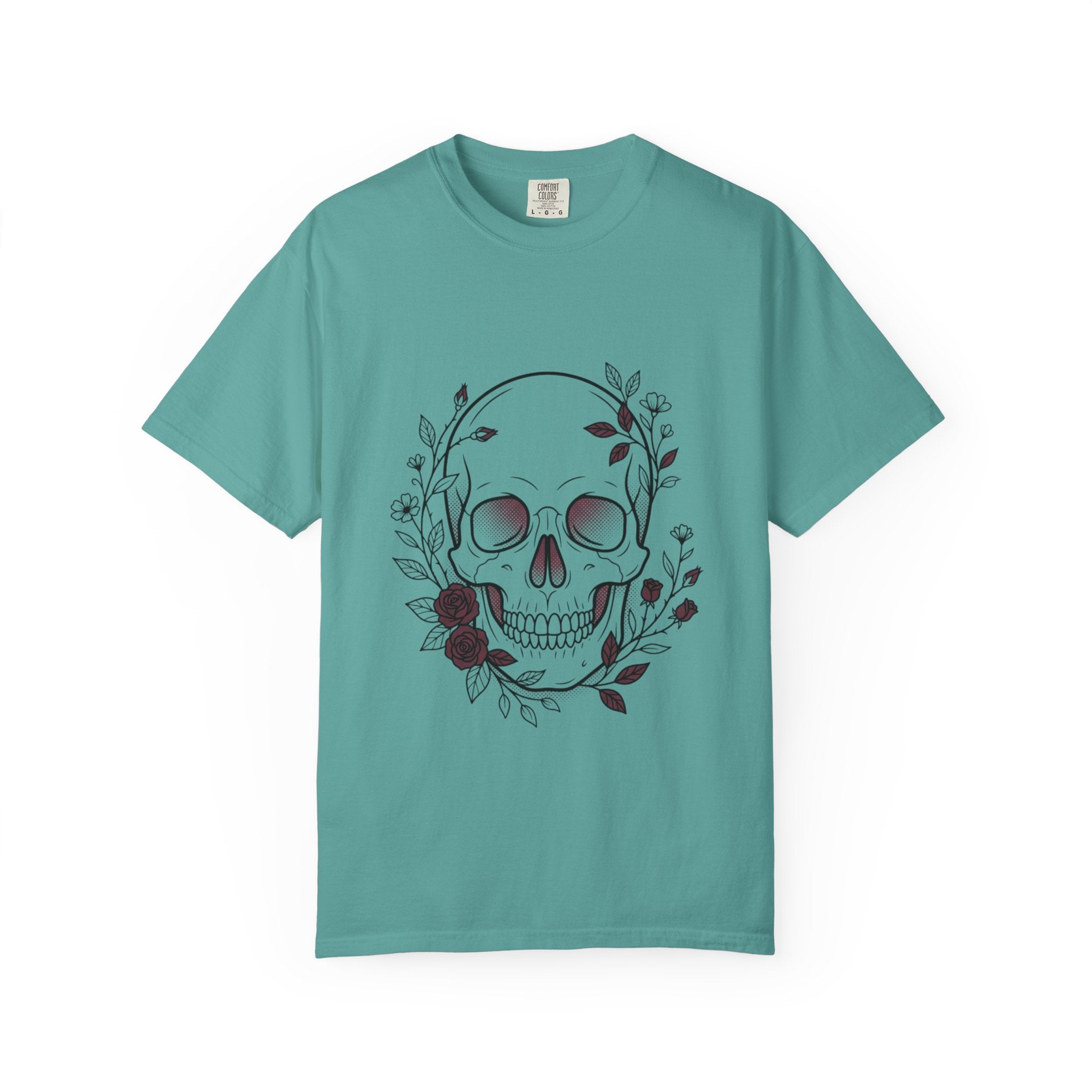 Skull & Floral Graphic T-Shirt
