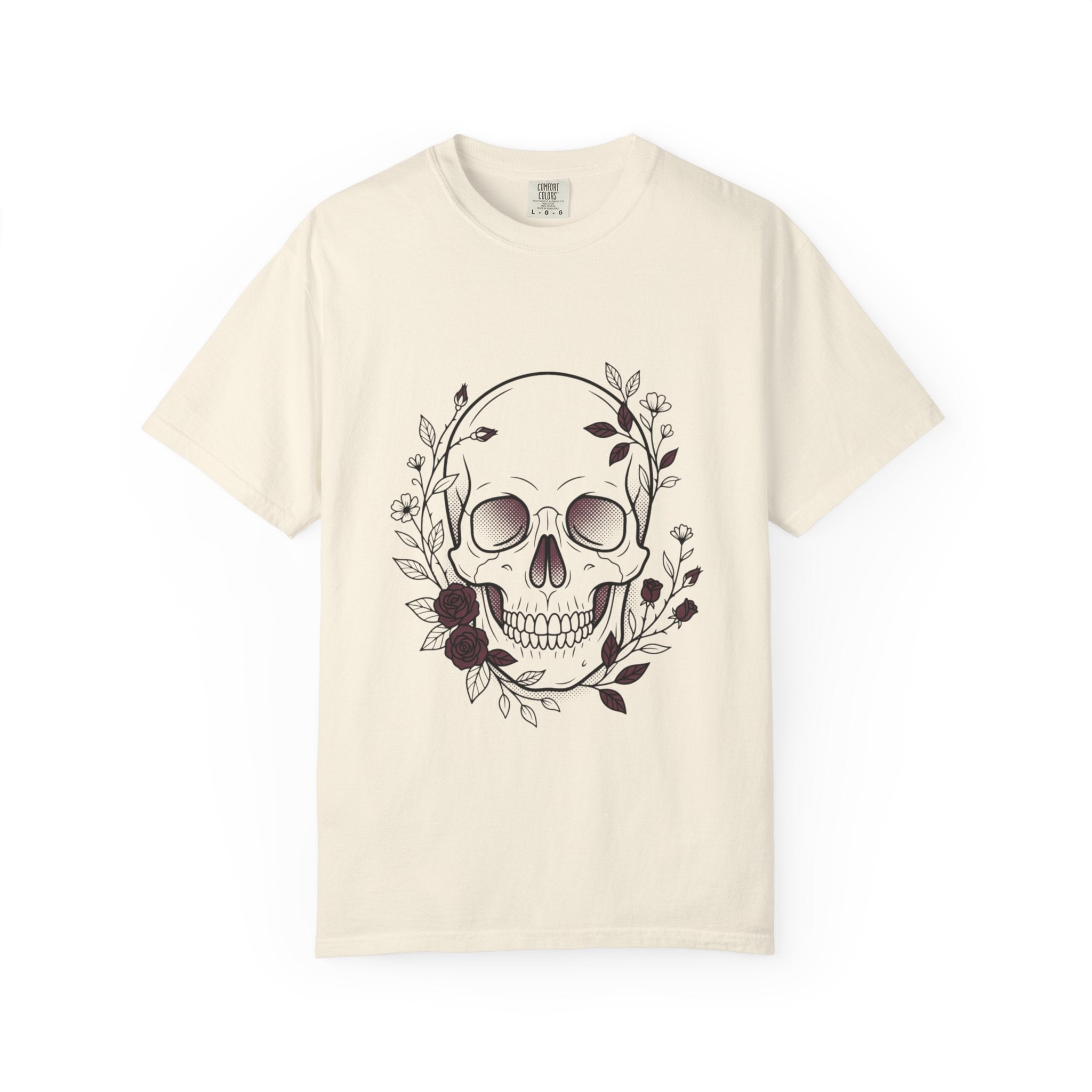 Skull & Floral Graphic T-Shirt
