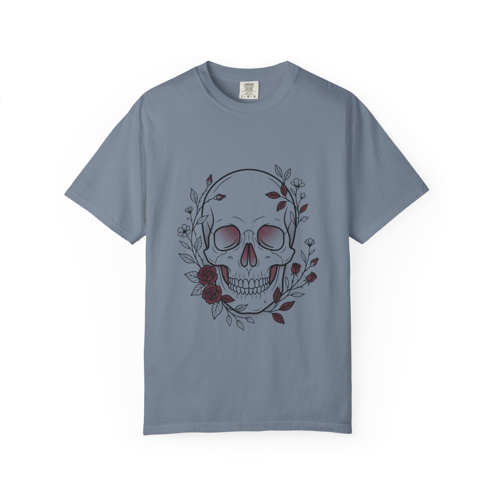 Skull & Floral Graphic T-Shirt
