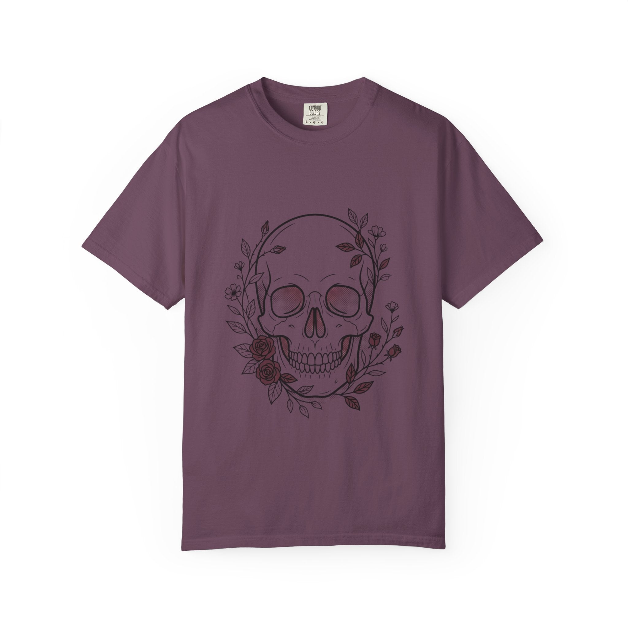 Skull & Floral Graphic T-Shirt