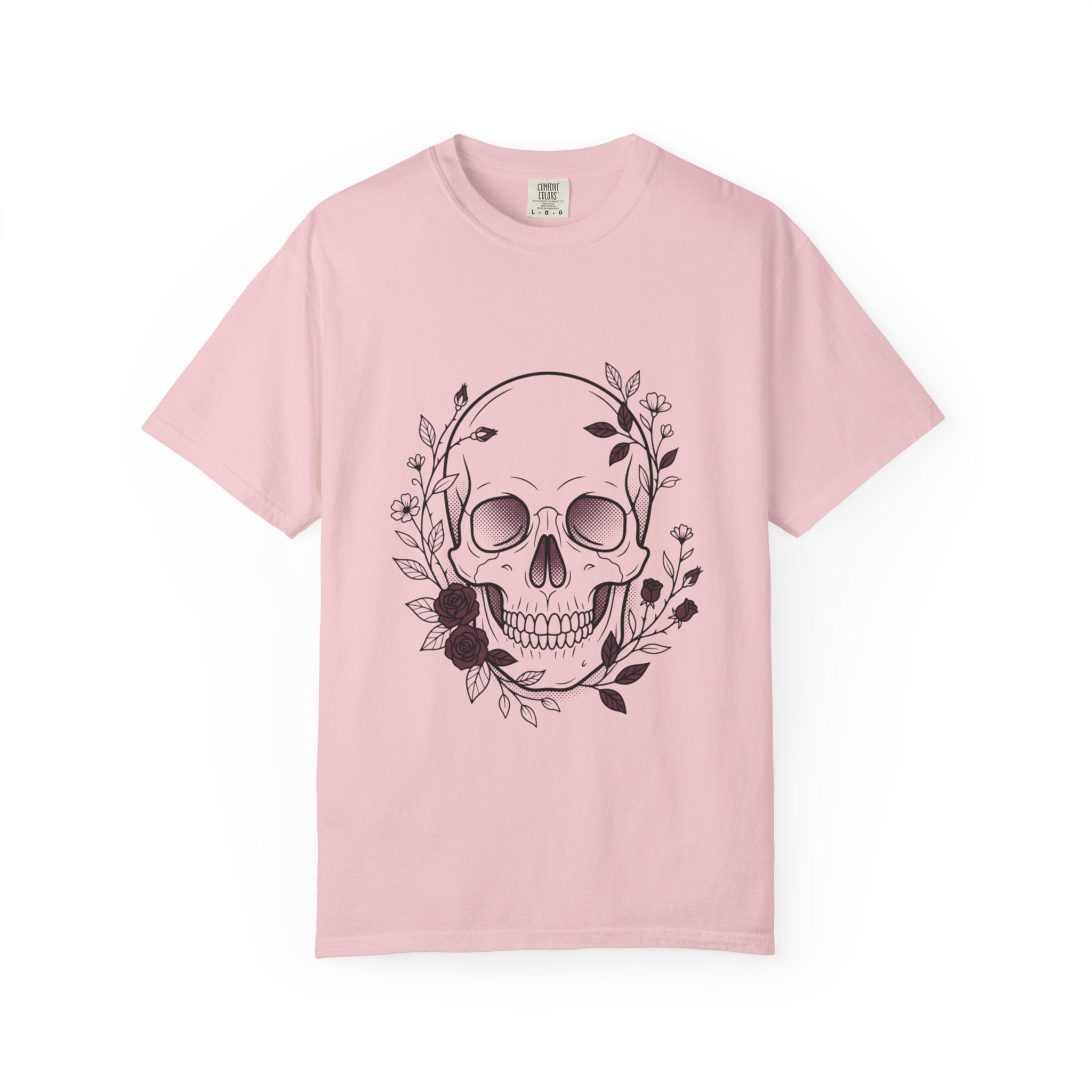 Skull & Floral Graphic T-Shirt