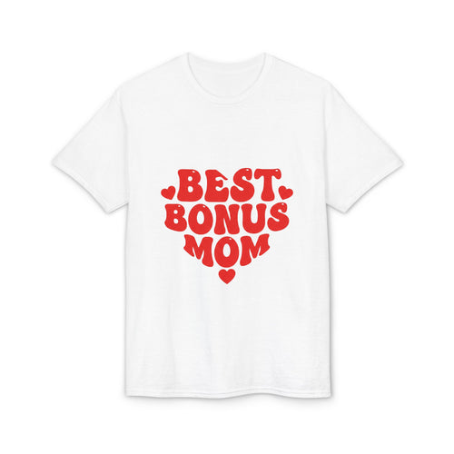 Best Bonus Mom T-Shirt — Heart Graphic Mother's Day Gift