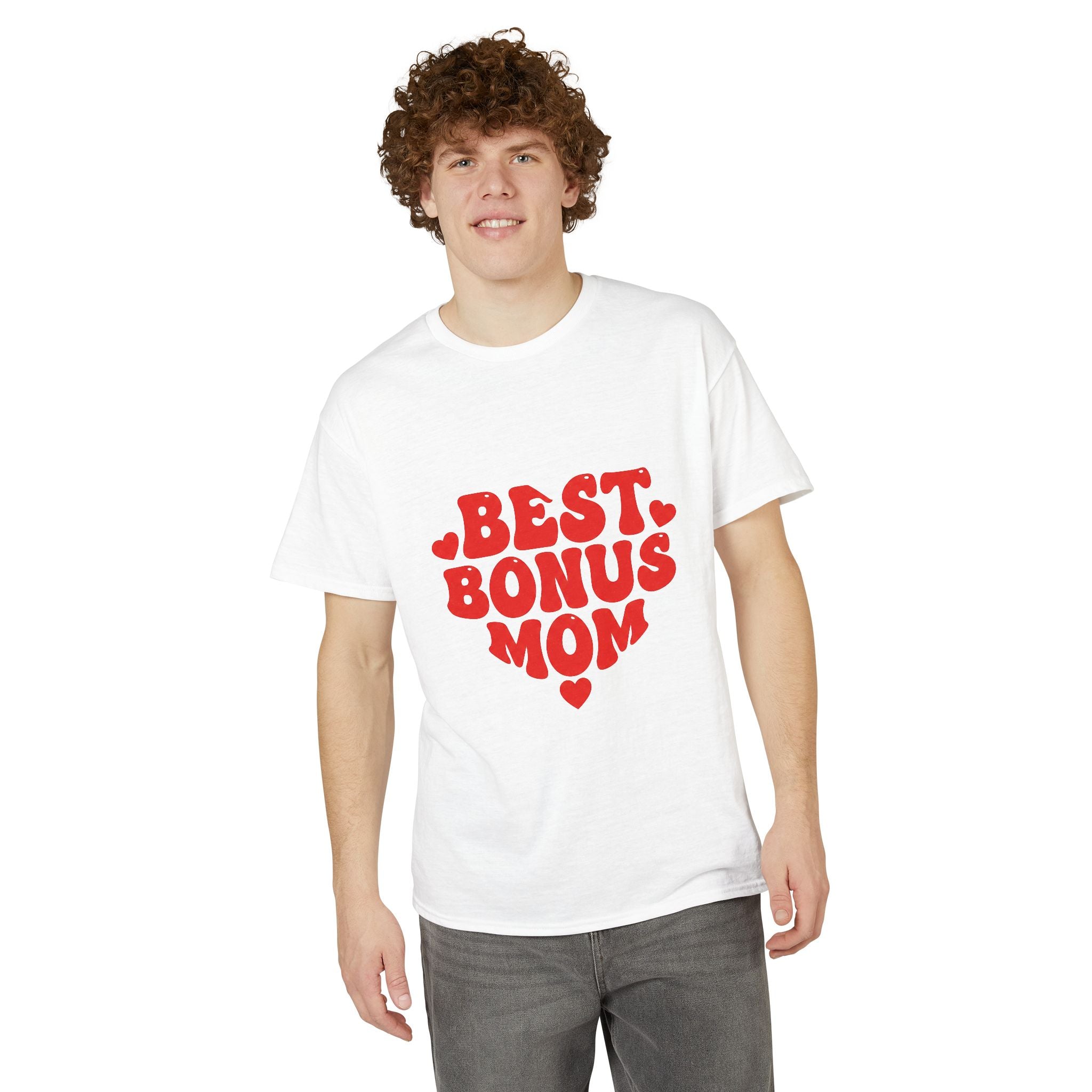 Best Bonus Mom T-Shirt — Heart Graphic Mother's Day Gift