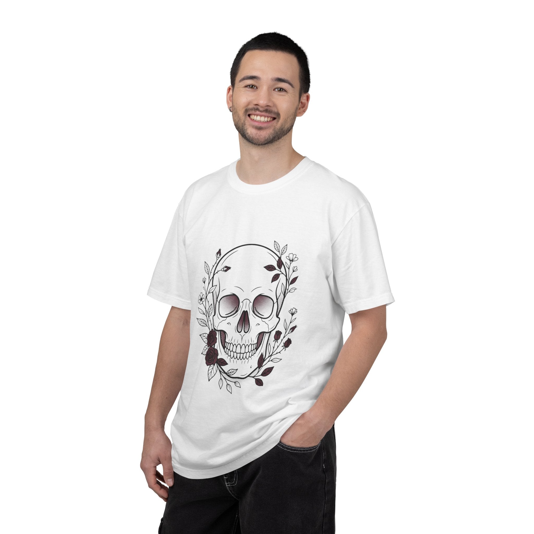 Skull & Floral Graphic T-Shirt