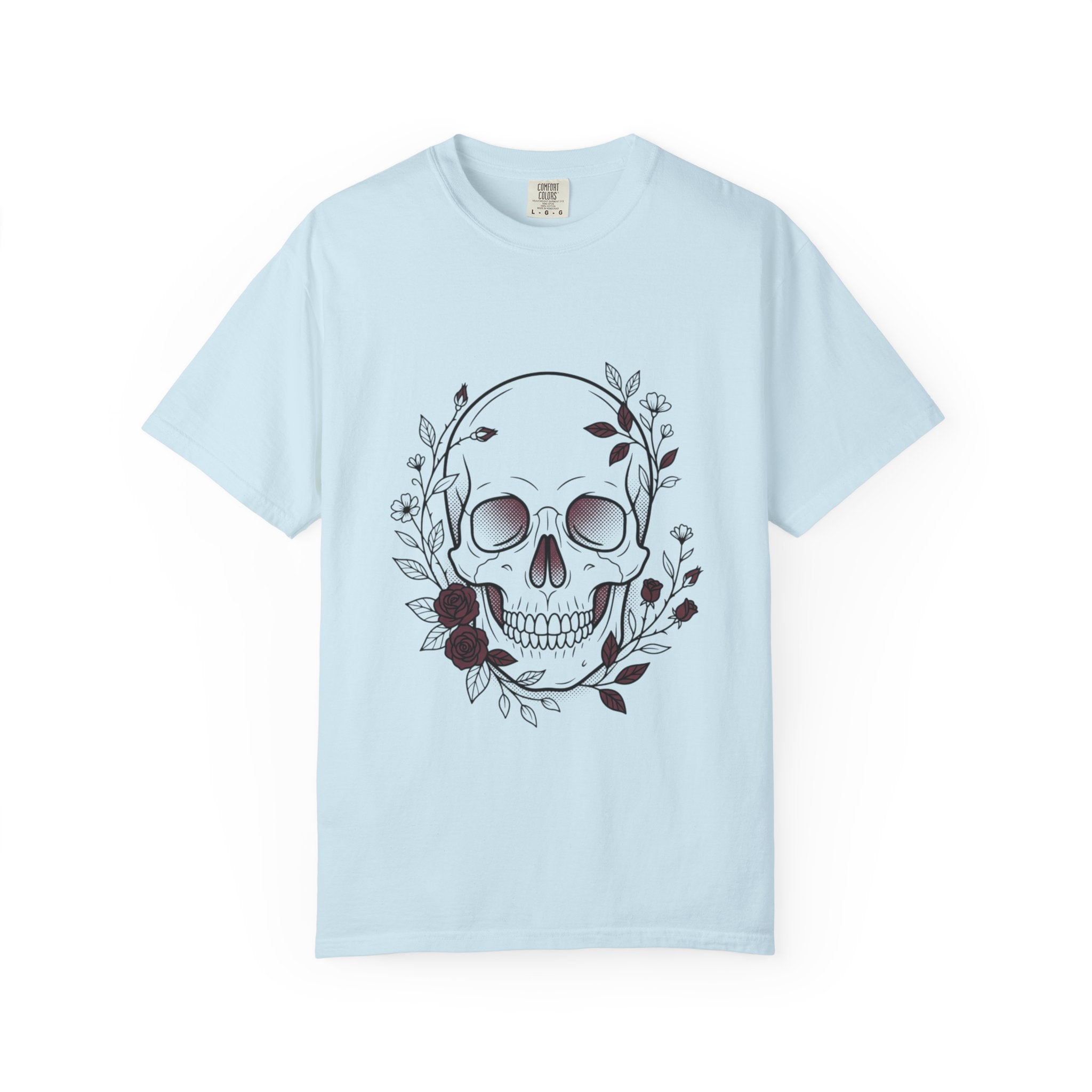 Skull & Floral Graphic T-Shirt