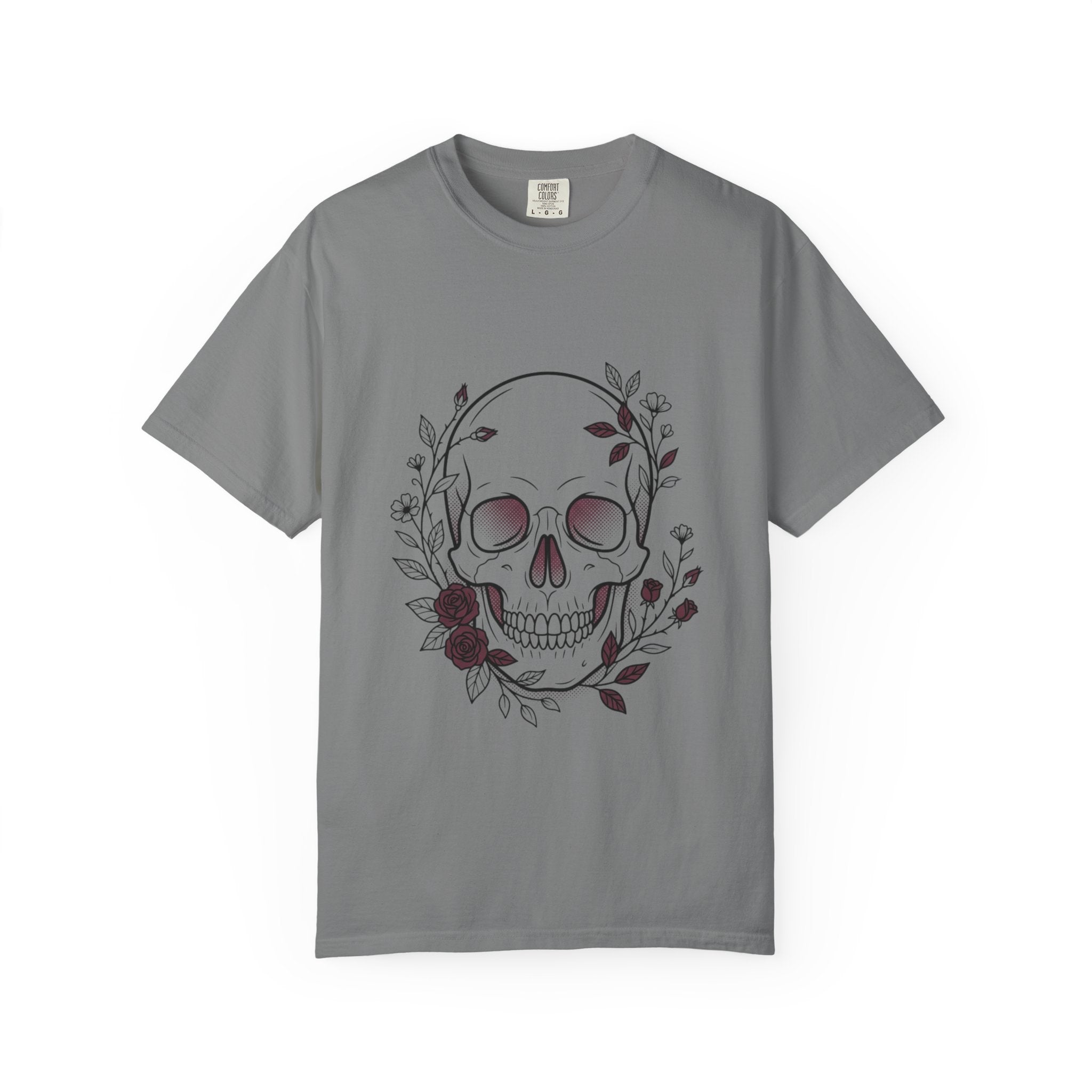 Skull & Floral Graphic T-Shirt