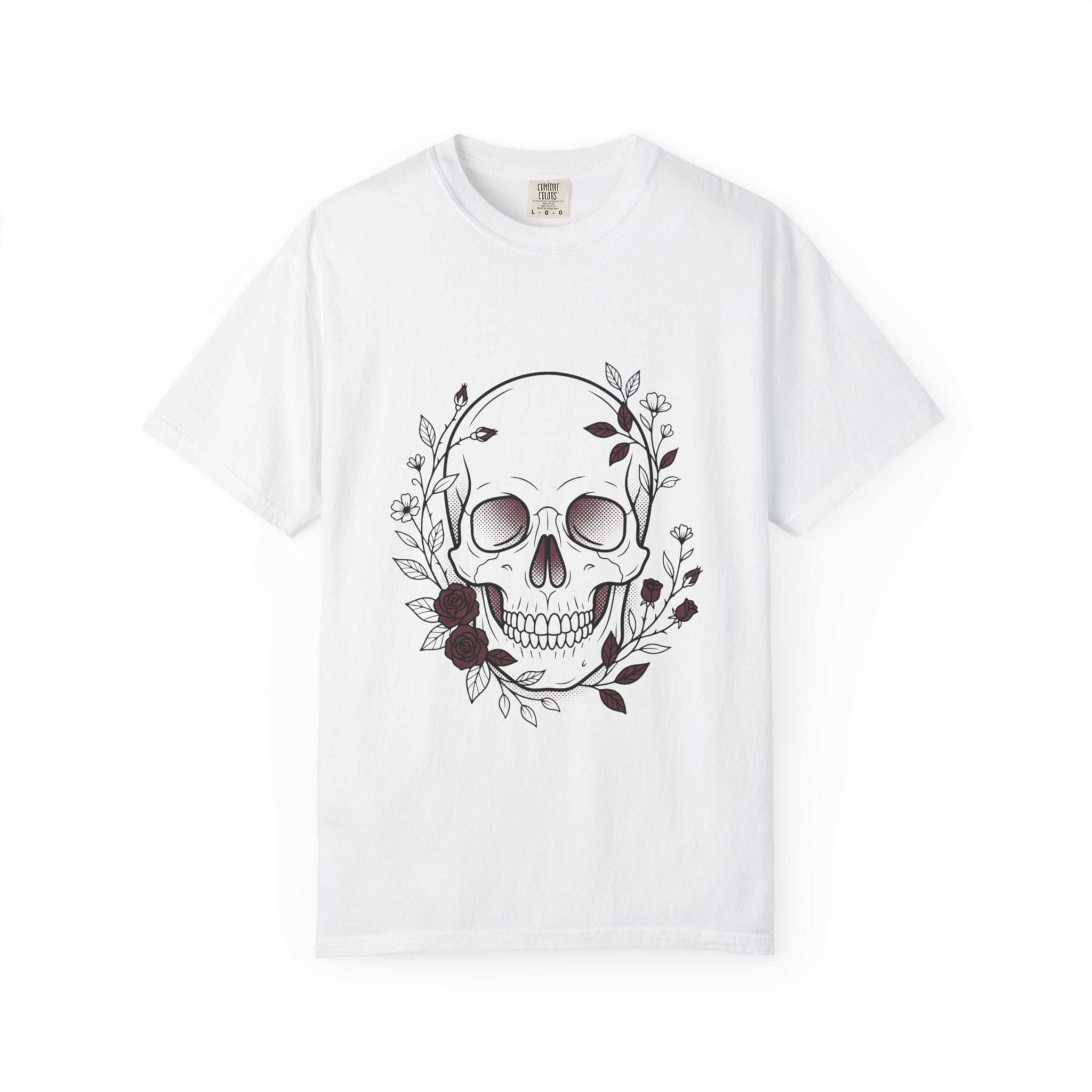 Skull & Floral Graphic T-Shirt
